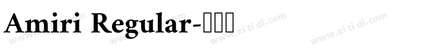 Amiri Regular字体转换